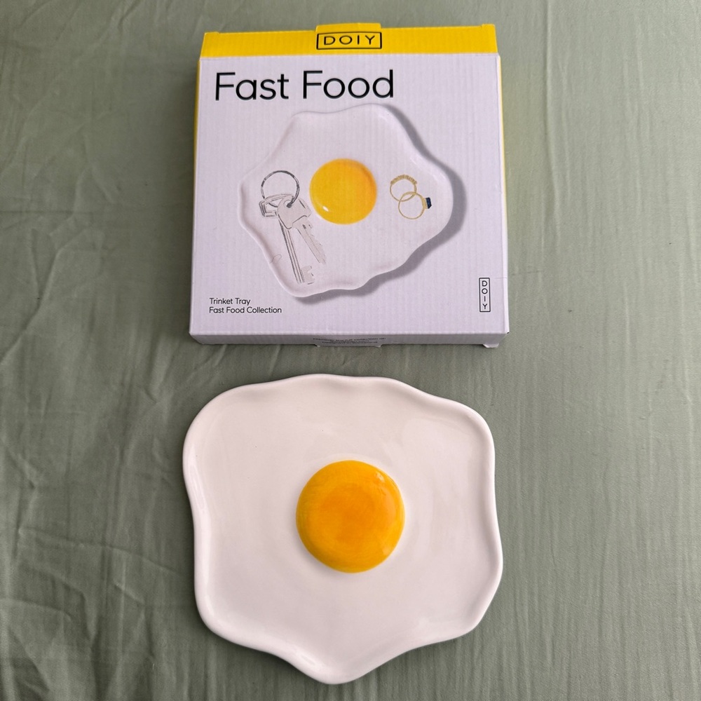 DOIY Fast Food Fried Egg Trinket Tray